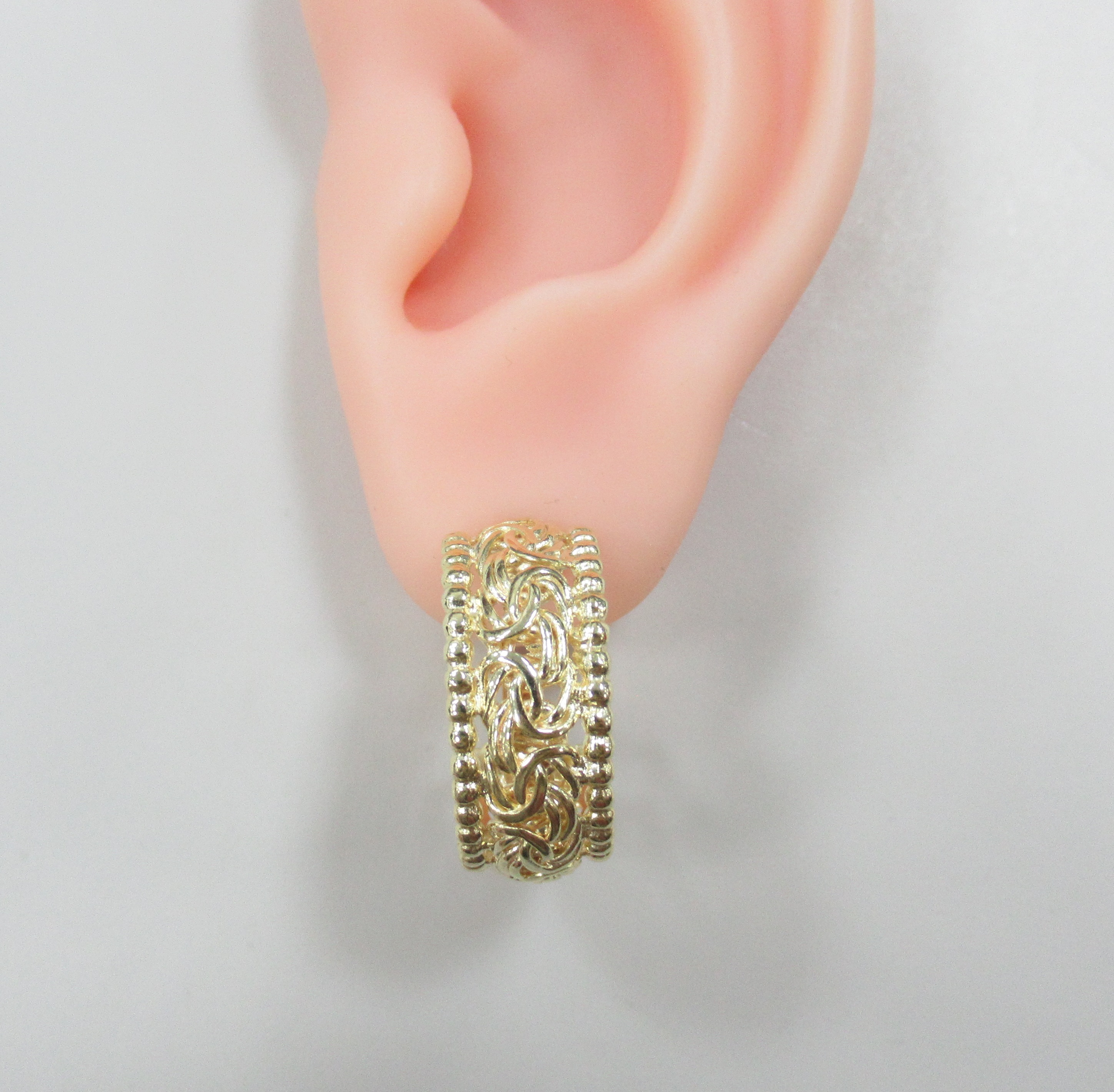 Серебряные серьги-конго